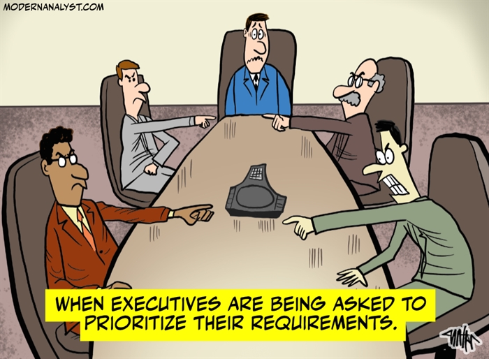 Humor - Cartoon: Prioritizing Requirements